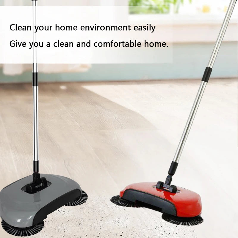Hand Push Sweeper Mop Household Cleaning Bag Push Type Hand Push Broom Dustpan Handle Sweeper