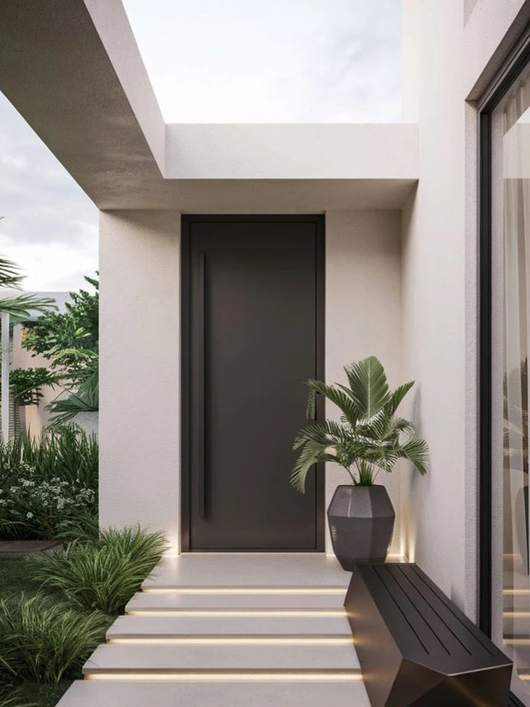 Sixinalu Security Main Entrance Doors Entry Exterior Door Aluminum Profile Aolly Front Door Home Decor 2.2X1.5M Custom Panel