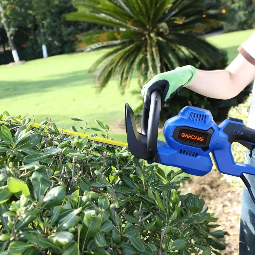 Electric Hedge Trimmer Corded - 4.5 Amp, 24-Inch Dual-Action Blades, Rotary Handle, Safety Switches for Hedges, Shrubs, and Bra