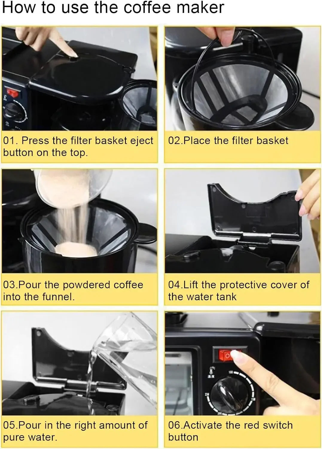 Air Fryer Toaster Smart Oven, 17.9 x 7.7 x 7.5in Countertop Convection 3 in 1 Multifunctional Home Breakfast Station Toaster Ove