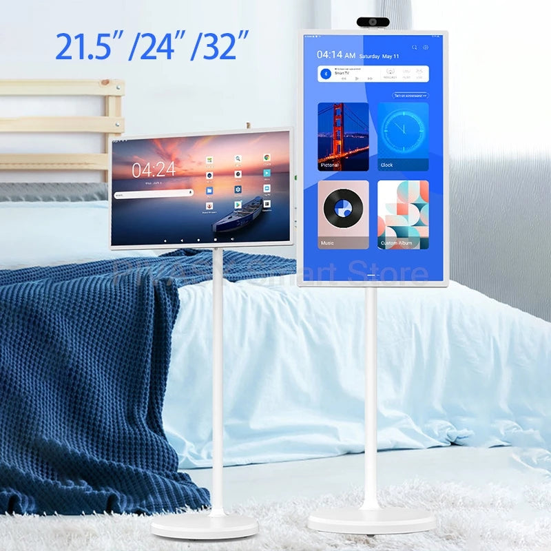 Multi-sized Touch Screen Smart TV For Fitness Wireless Casting External Camera Portable Adjustable Height Interactive Monitor