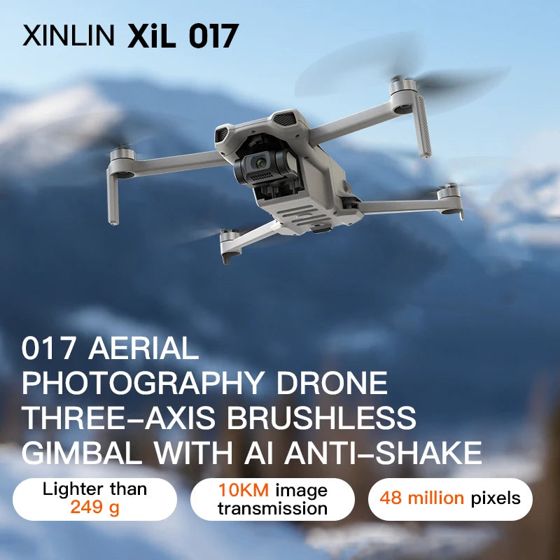 Dual-Camera Drone 017 - 4 Obstacle Avoidance Modes, Wi-Fi Brushless Motors LED Night Vision Ideal for Outdoor Adventures