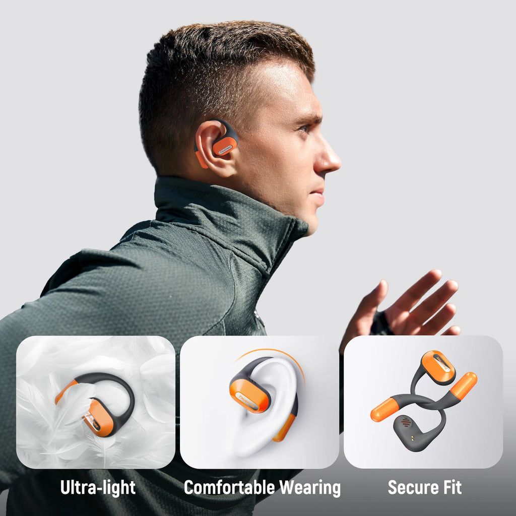 Truefree O2 Open Ear Headphones Bluetooth Wireless Earbuds with Directional Acoustics, IPX5, Multipoint Connection,App Control