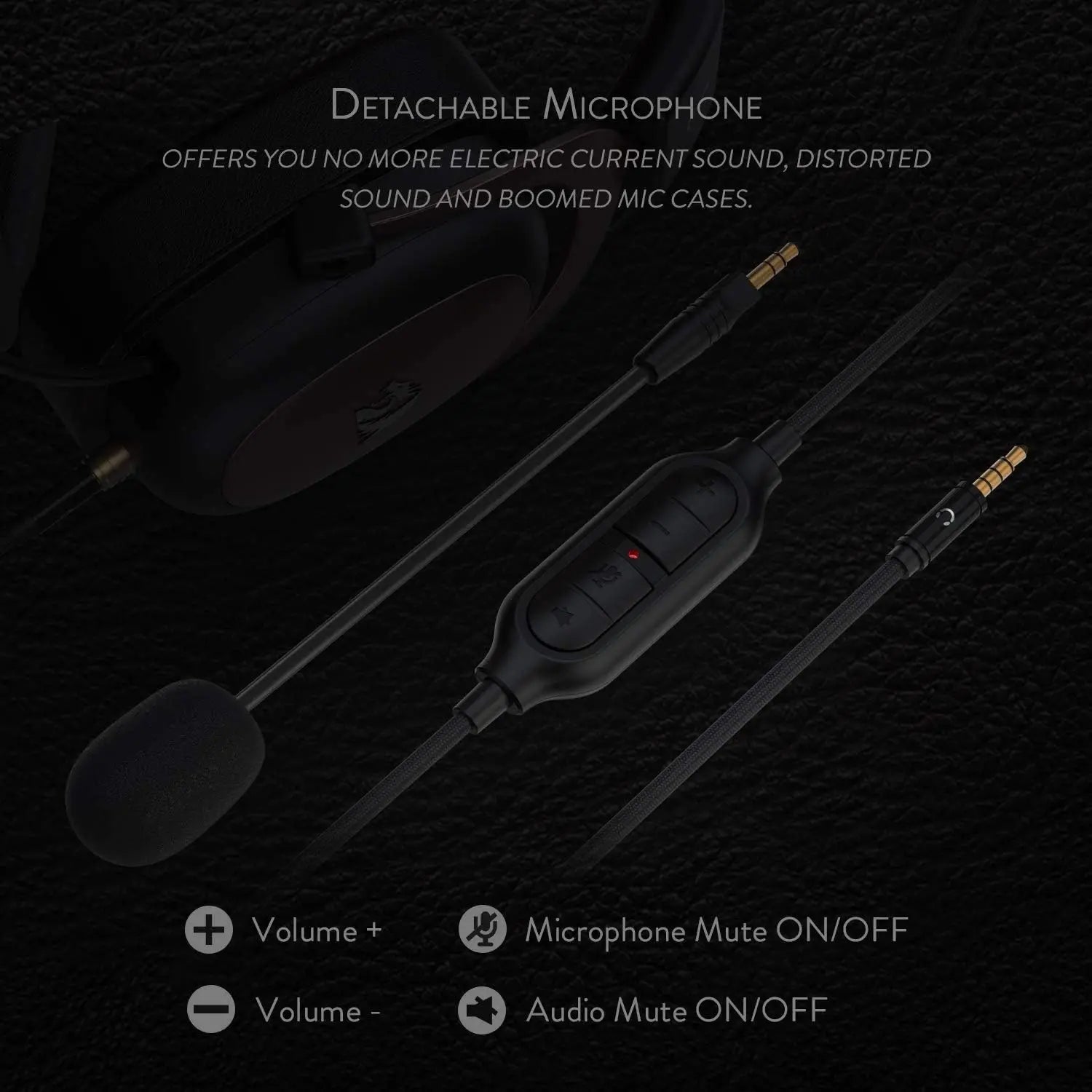 Redragon H510 Zeus Wired Gaming Headset - 7.1 Surround Sound - Memory Foam Ear Pads - 53MM Drivers  Detachable Microphone