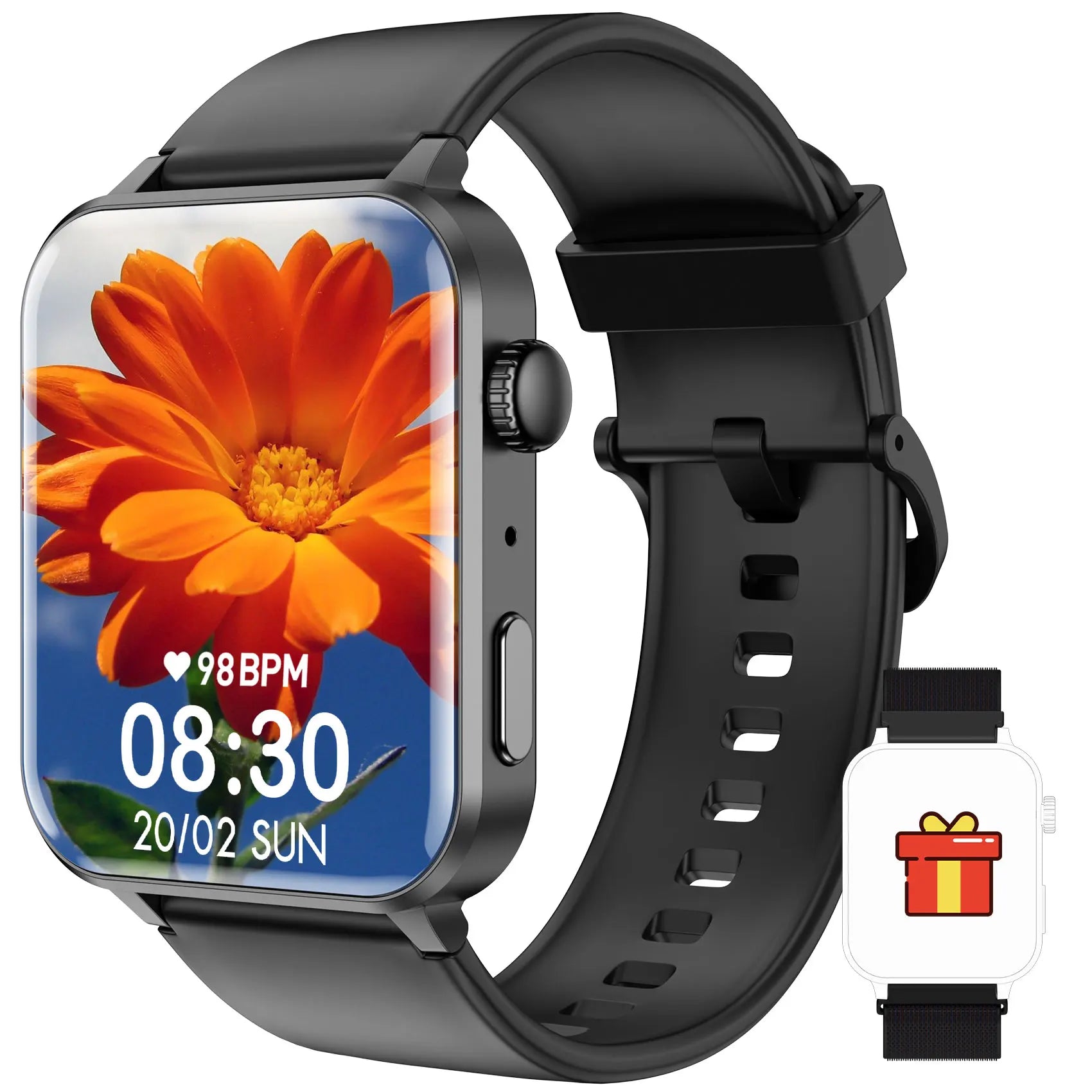 1.85‘’ HD Screen Smartwatch Health Monitoring 100+ Sport Modes Fitness Tracking Bluetooth Smart Watches for Men Women Gifts