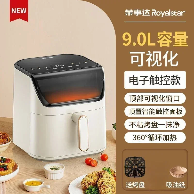 Visual Air Fryer & Multifunctional Electric Oven. Deep Fryer. Fully Automatic. Intelligent for Delicious Roast Chicken.