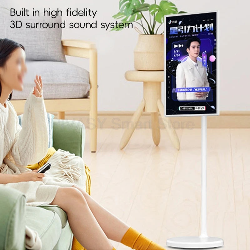 Multi-sized Touch Screen Smart TV For Fitness Wireless Casting External Camera Portable Adjustable Height Interactive Monitor