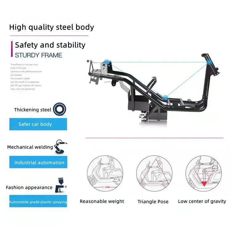 Hot Sale Electric Scooter 1200W Electric Scooter Two Wheels Electric Motorcycle