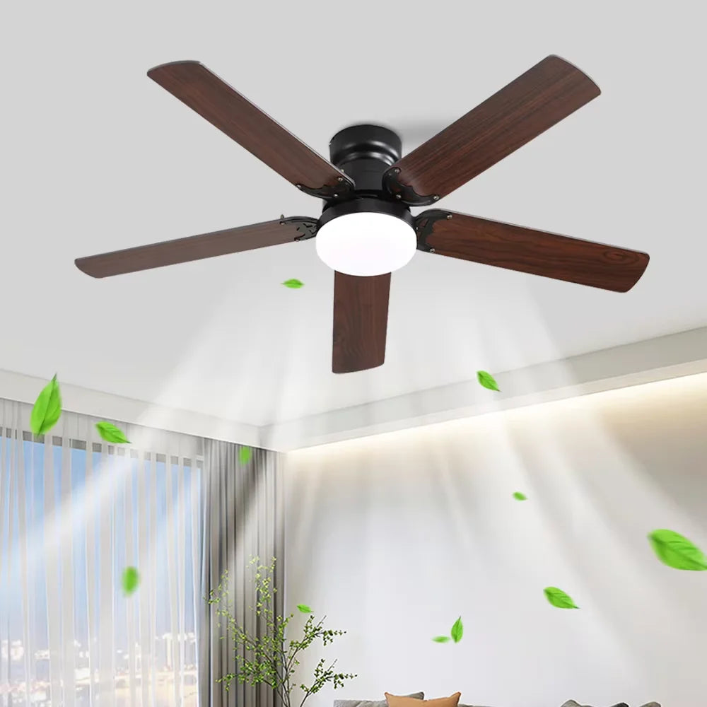 Sofucor Hot sale Modern 42-inch Ceiling fan with LED DC 6-speed high wind speed with remote control