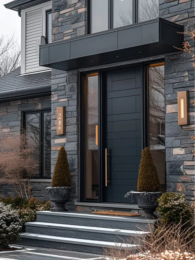 Sixinalu Security Main Entrance Doors Entry Exterior Door Aluminum Profile Aolly Front Door Home Decor 2.2X1.5M Custom Panel