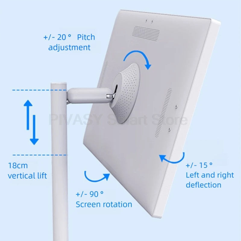 Multi-sized Touch Screen Smart TV For Fitness Wireless Casting External Camera Portable Adjustable Height Interactive Monitor