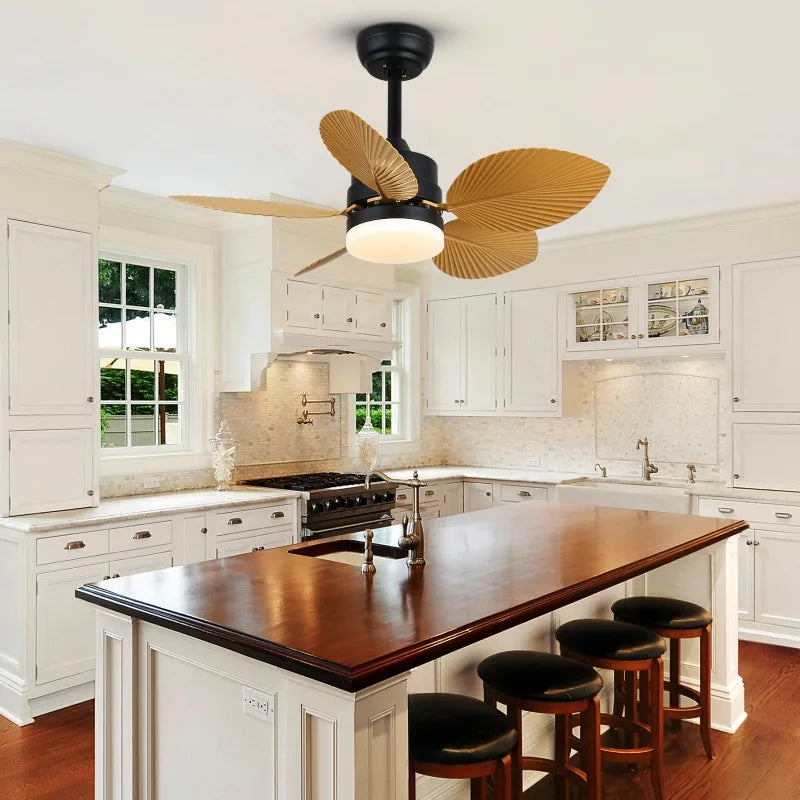 Ceiling Fan with Light and Remote Control LED Ceiling Fans with 3 Fan Blades for Indoor Bedroom Living Room Dining Room Kitchen