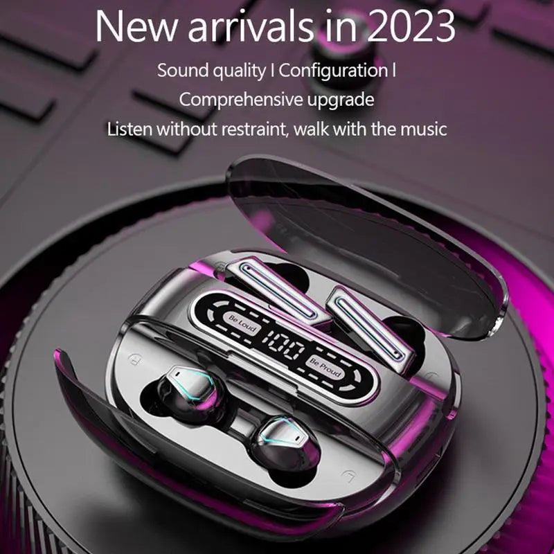 Bluetoothcompatible Couple Headphones Wireless Earphones Four Earbuds Digital Display Charging Case waterproof Sports Headset