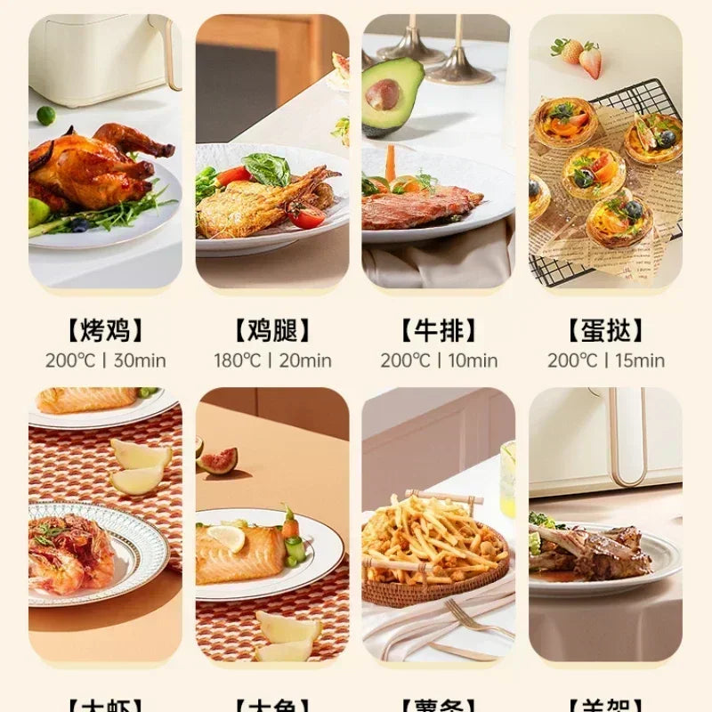 Visual Air Fryer & Multifunctional Electric Oven. Deep Fryer. Fully Automatic. Intelligent for Delicious Roast Chicken.