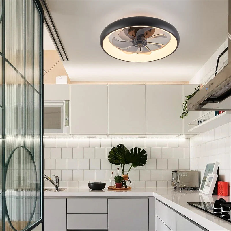 Modern Ceiling Fans Lamp Led Fan Light RC Dimmable Summer Winter Energy Conservation Fan Lamps 6 Level Luminaire Home Appliance
