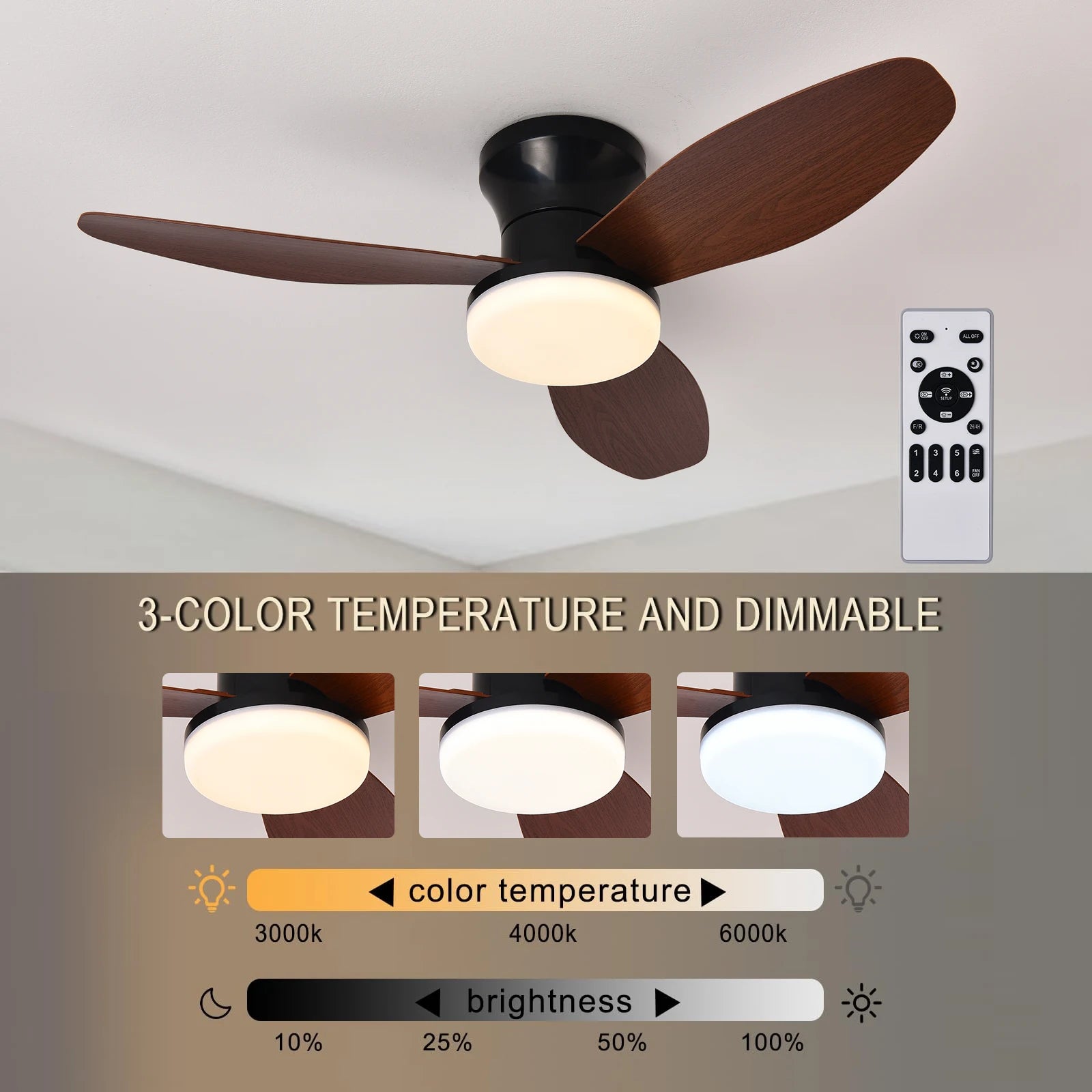 Ceiling fan with light casa inteligente socket fan light ventilatore da soffitto con luce de techo con luz silenciosos led cold