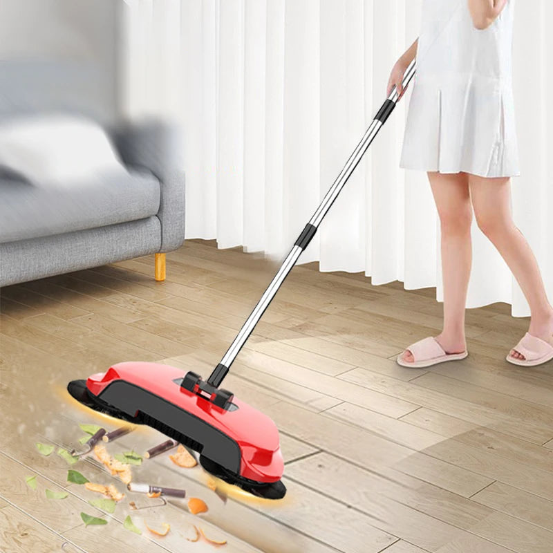Hand Push Sweeper Mop Household Cleaning Bag Push Type Hand Push Broom Dustpan Handle Sweeper