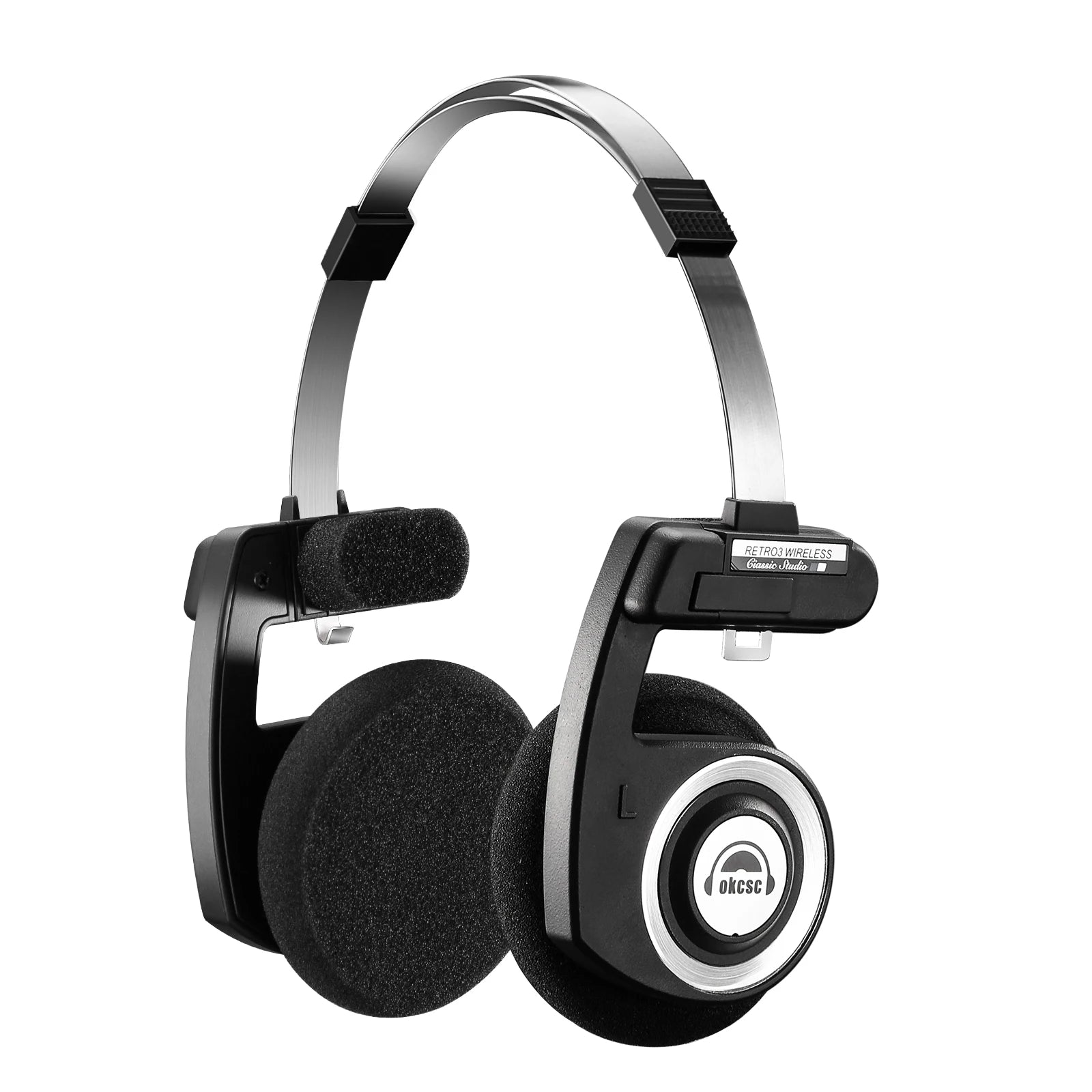 OKCSC 2 in 1 Retro Wireless Headphones 3rd Generation  BT 5.3 40mm Drive Open-ear Noise Reduction Headset Two Connection Modes