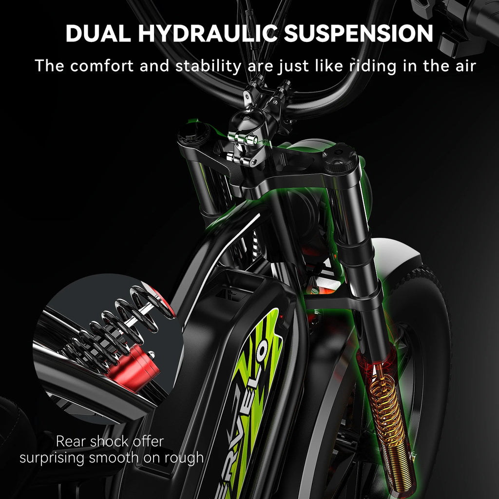 1500W Peak 20" Fat Tire All-Terrain E-Bike 80+Miles 30MPH Electric Dirt Bike for Road Sand Mountain Snow motorcycle