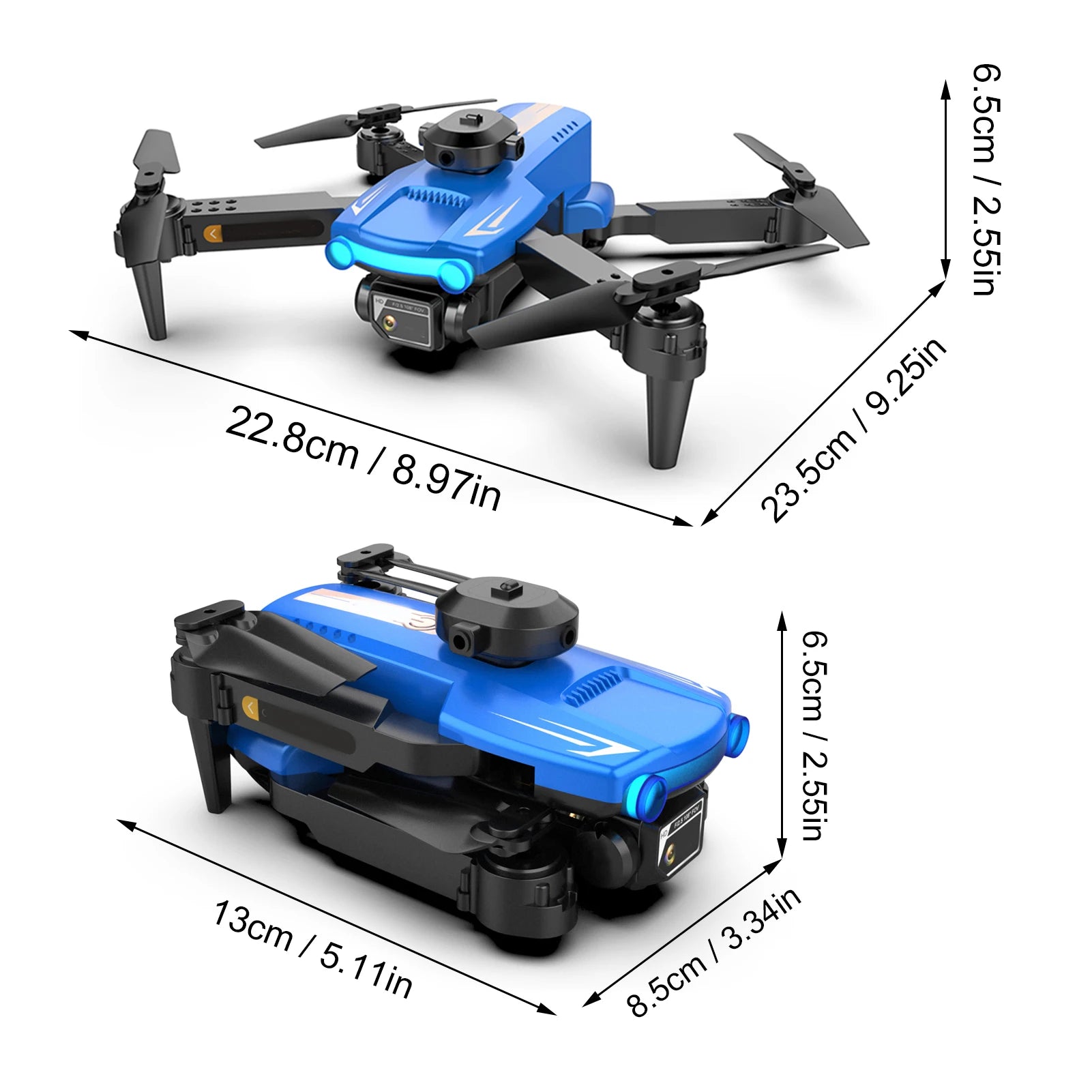 Remote Control Drone with Daul Camera 4K Remote Control Quadcopter with Function Four Side Obstacle Avoidance Optical  Positioni