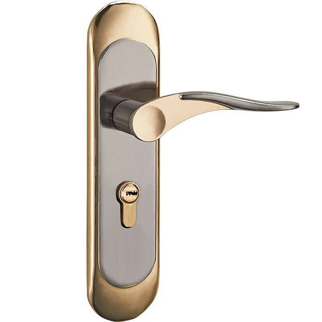 Indoor Household Door Handle for Home with Security Lock Key Set Aluminum Alloy