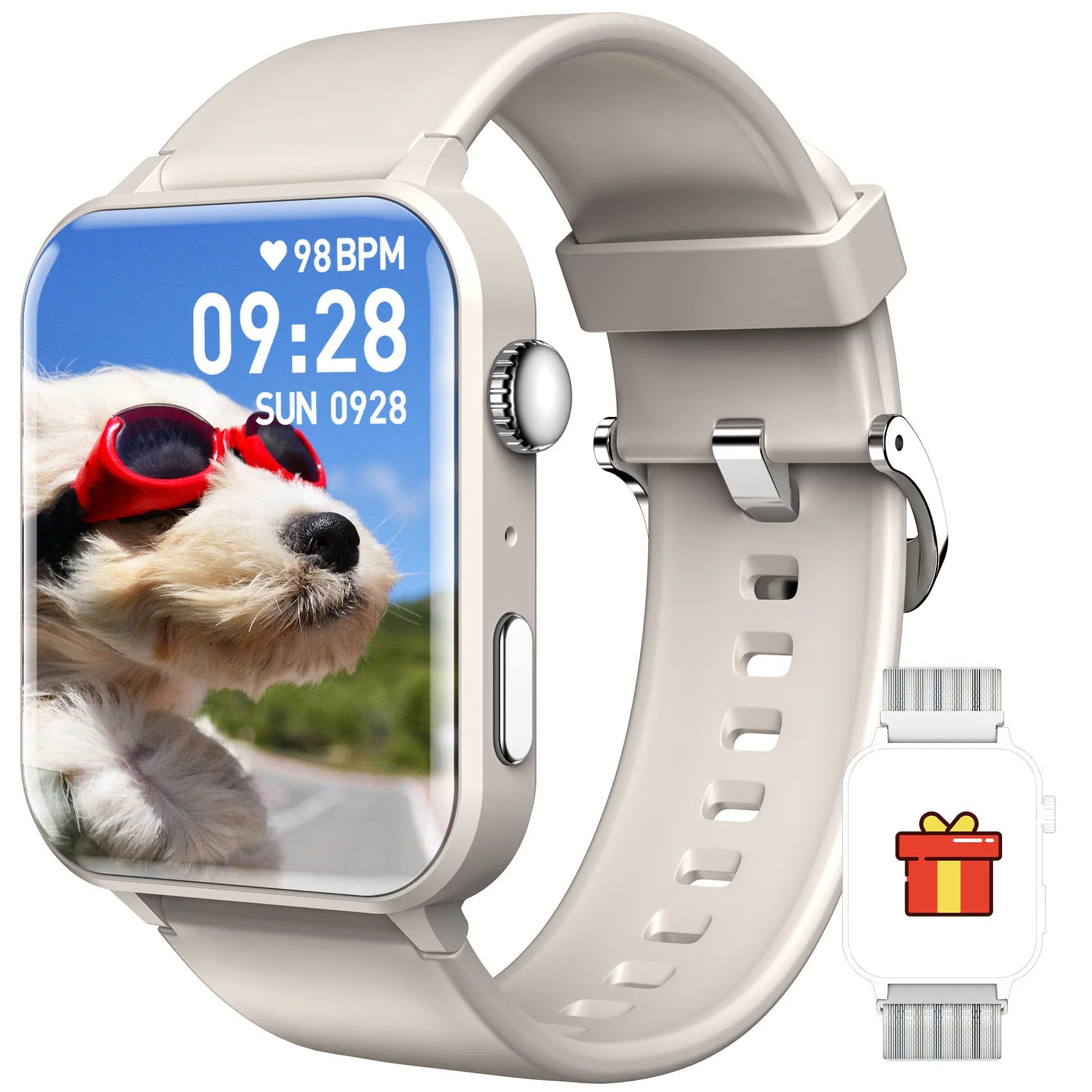 1.85‘’ HD Screen Smartwatch Health Monitoring 100+ Sport Modes Fitness Tracking Bluetooth Smart Watches for Men Women Gifts