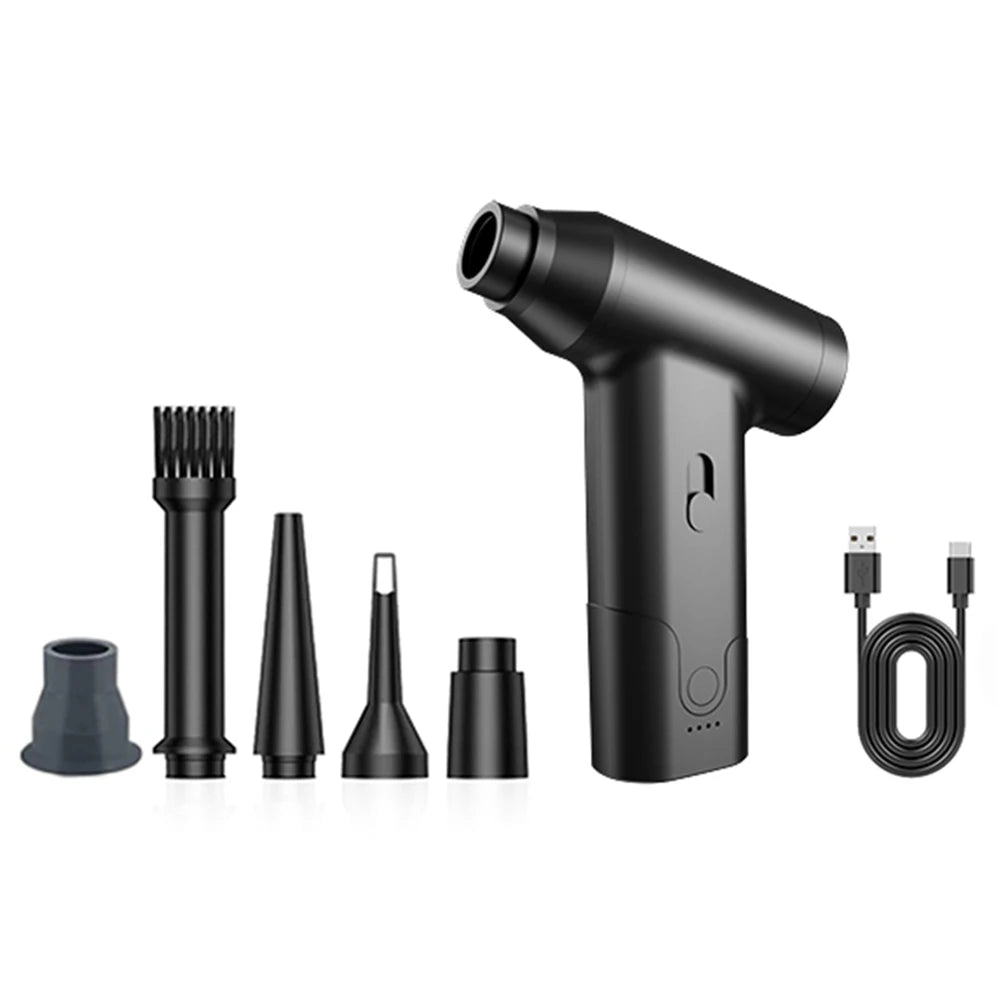 Electric Duster 110000 RPM 4000mAh 2 in 1 Air Blower & Vacuum Cleaner Rechargeable Jet Dry Blower for Keyboard Computer Cleaning