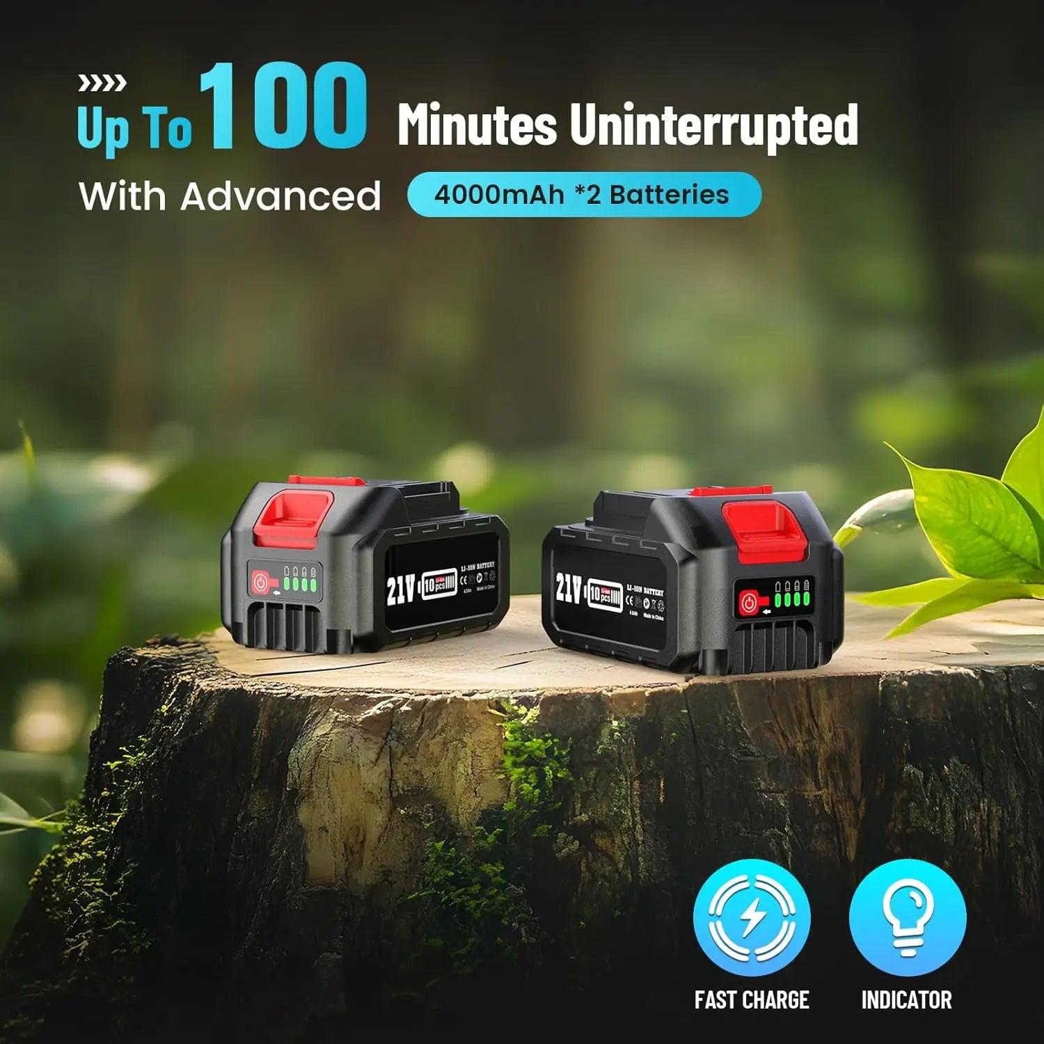 Seesii 6-in-1 Cordless Pole Saw Hedge Trimmer Grass Shears Combo Kit 6'' Electric Mini Chainsaw 2.5m Extension Tree Pruner