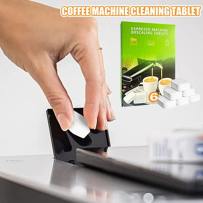 Coffee Machine Descaling Tablets House Cleaning Descaling Tablets 6pcs Espresso Machine Cleaner Solid Cleaner Tablets Coffee