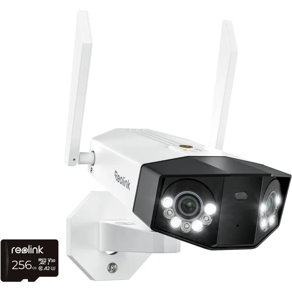 reolink camera with 256gb microsd card bundle, 16mp wifi camera for home security, supports 24/7 recording