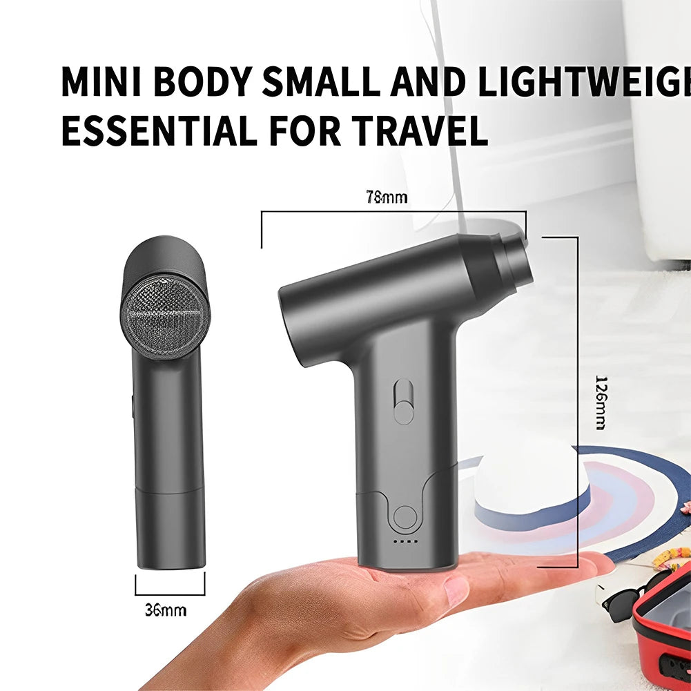 Electric Duster 110000 RPM 4000mAh 2 in 1 Air Blower & Vacuum Cleaner Rechargeable Jet Dry Blower for Keyboard Computer Cleaning