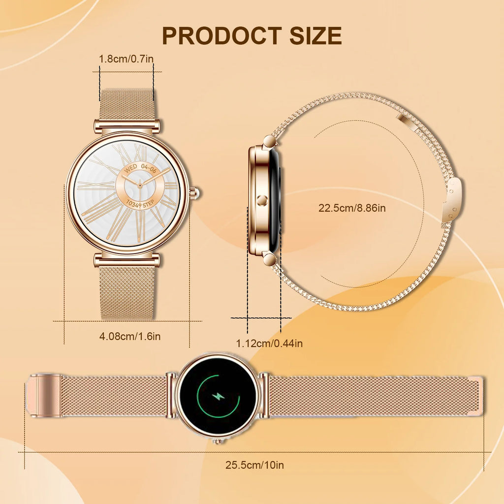 1.27inch Women's Smart Watch Wireless Call (Pick/Refund Connection Phone), Various Fitness Activities Track Sports Model/Artificial Intelligence Voice/Culator, Compatible with Android Iphone, Gift for Best Friend
