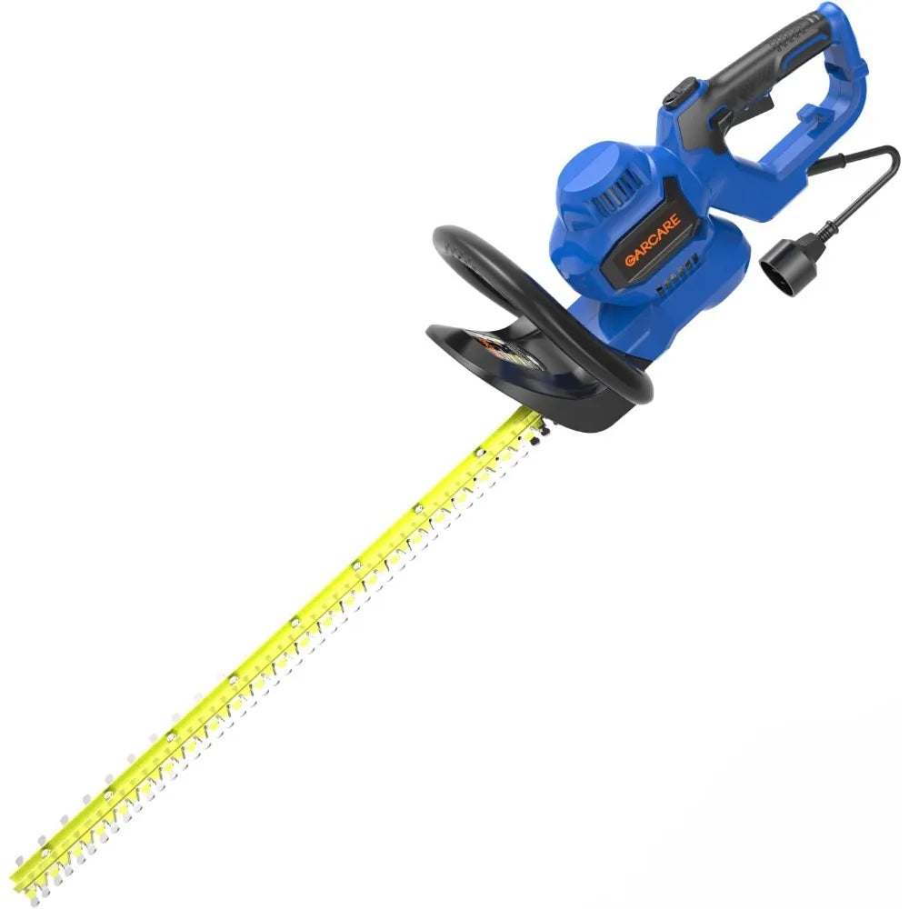 Electric Hedge Trimmer Corded - 4.5 Amp, 24-Inch Dual-Action Blades, Rotary Handle, Safety Switches for Hedges, Shrubs, and Bra