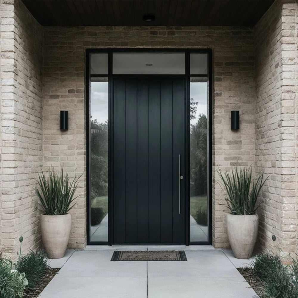 Sixinalu Security Main Entrance Doors Entry Exterior Door Aluminum Profile Aolly Front Door Home Decor 2.2X1.5M Custom Panel