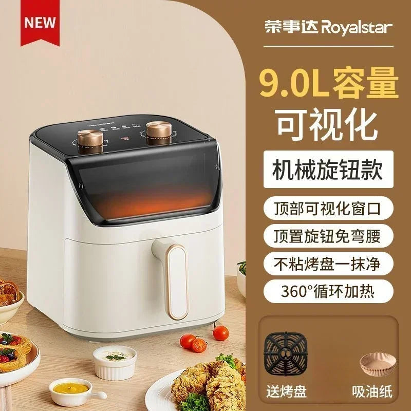 Visual Air Fryer & Multifunctional Electric Oven. Deep Fryer. Fully Automatic. Intelligent for Delicious Roast Chicken.