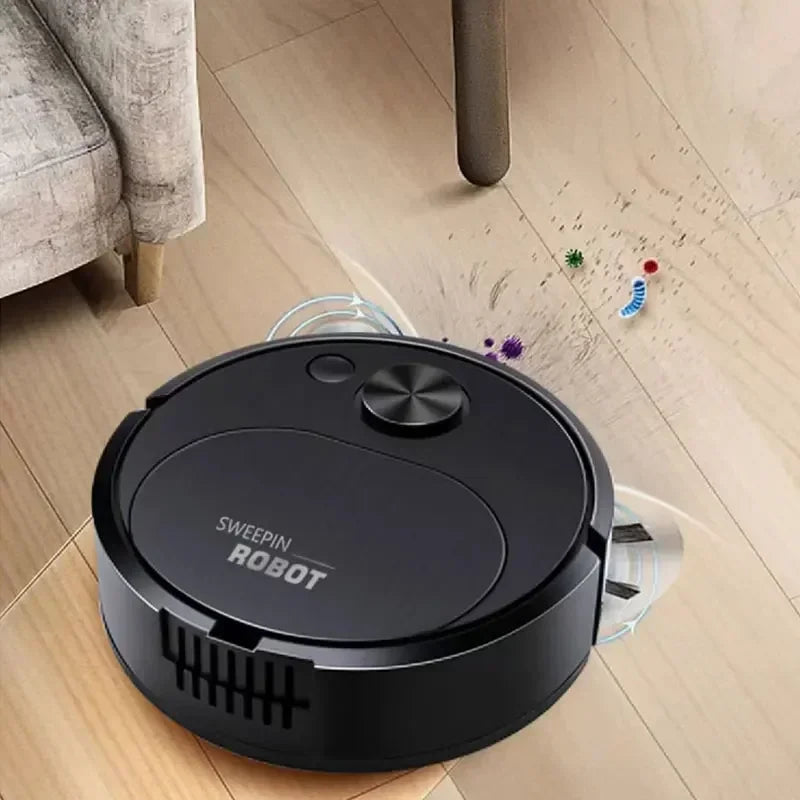 Wireless Robot Vacuum Cleaner 3-in-1, Intelligent Floor Sweeping Machine for Home Office