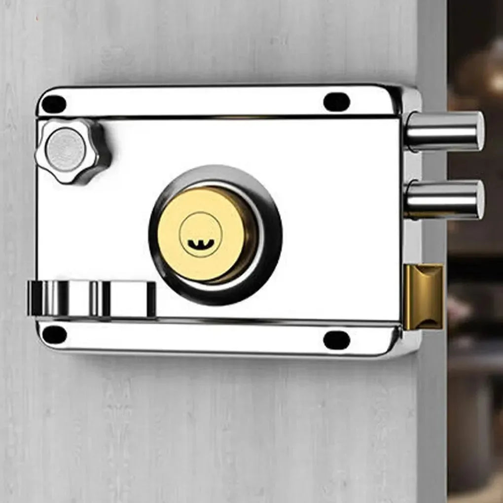 Exterior Iron Door Locks Security Anti-Theft Lock Multiple Insurance Lock Wood Gate Lock Hardware Household Indoor Dormitory