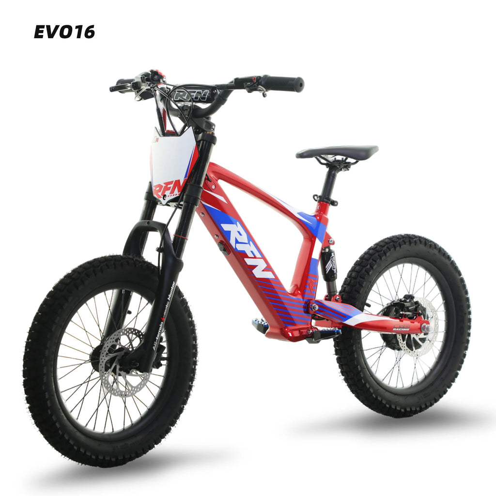 RFN Racing Electric Dirt Bike For Kids - Lightweight Aluminum Frame Electric Bike-15.5 mph Speed, 13.7-Mile Range for Ages 4-8