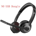 JIAMQISHI EH02U Wireless Bluetooth Headset ANC MIC for Work Computer Headphones USB Dongle Mute Mic for MacBook Headset Phone