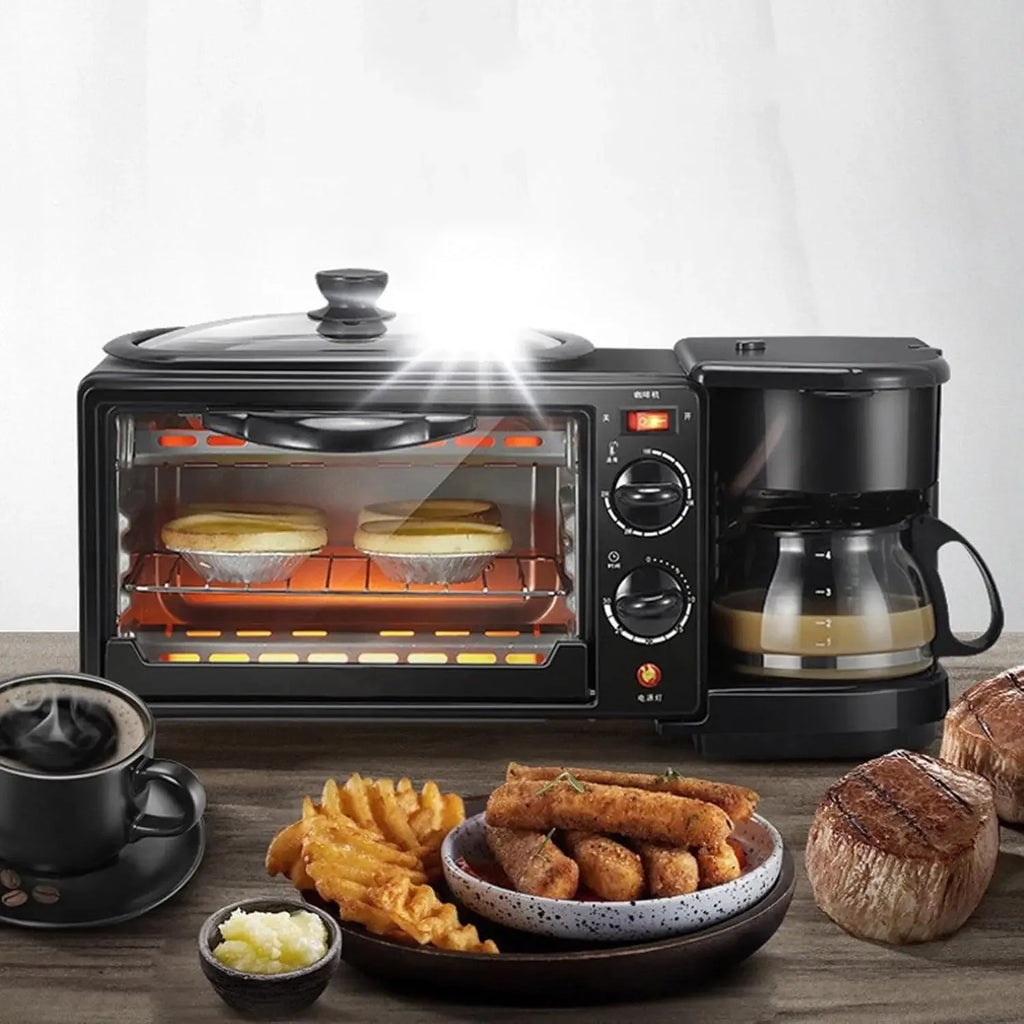 Air Fryer Toaster Smart Oven, 17.9 x 7.7 x 7.5in Countertop Convection 3 in 1 Multifunctional Home Breakfast Station Toaster Ove