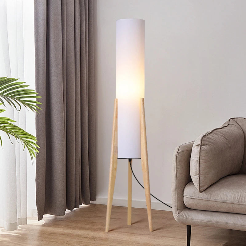 Japanese Retro Wabi Sabi Solid Wood Floor Lamp Study Hotel Art Decoration Corner Living Room Bedroom Coffee Shop Floor Lamp