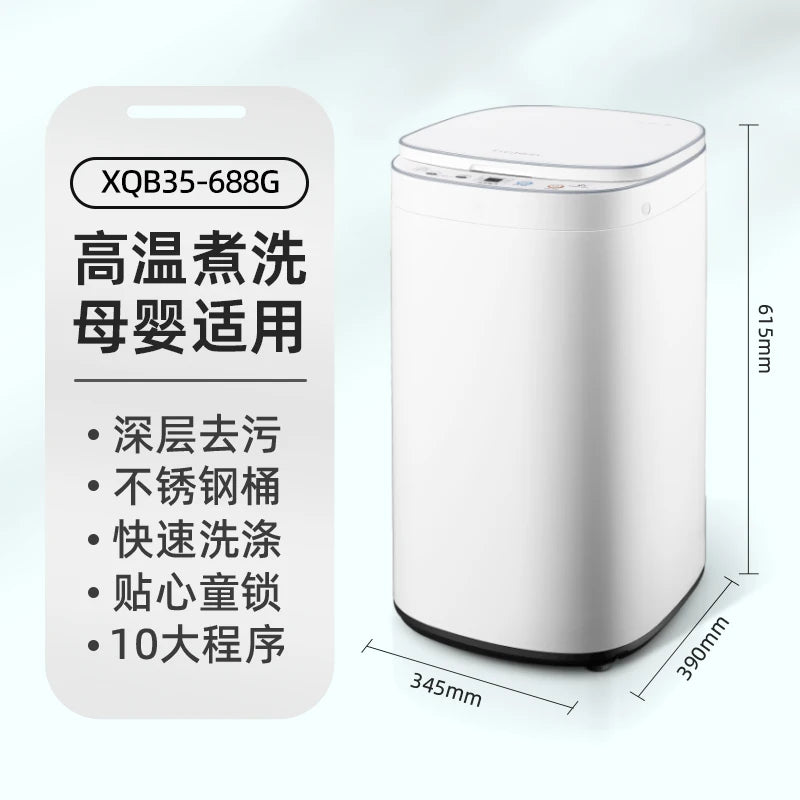 Washing machine fully automatic household small baby children high temperature steam washing underwear socks sterilization