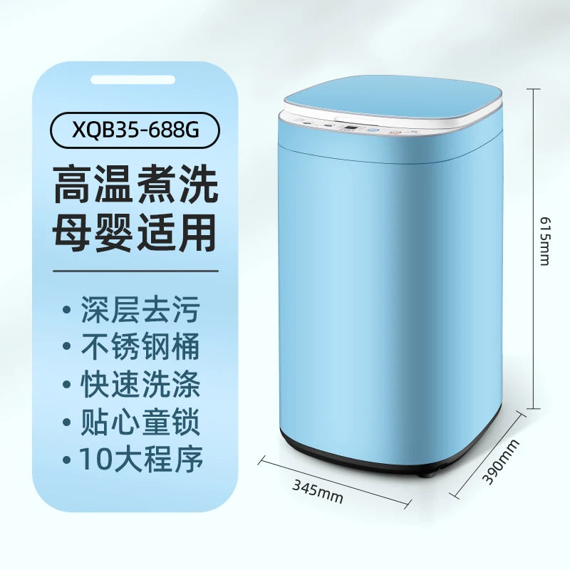 Washing machine fully automatic household small baby children high temperature steam washing underwear socks sterilization