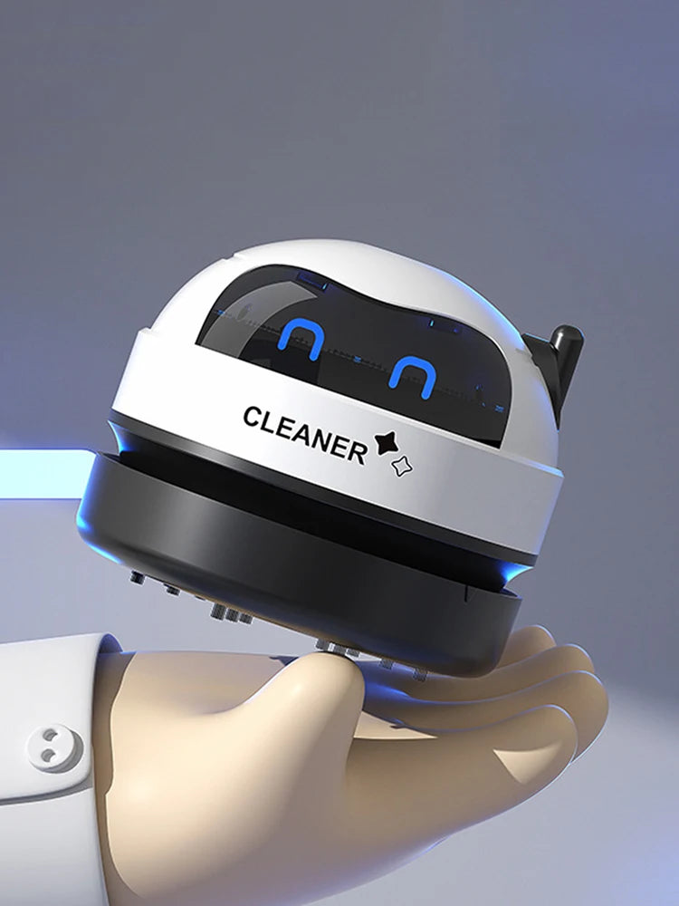 Mini Vacuum Cleaner Portable Desk Table Dust Vacuum USB Rechargeable with Detachable Nozzle Pet Hair Pencil Crumbs Cleaning Tool