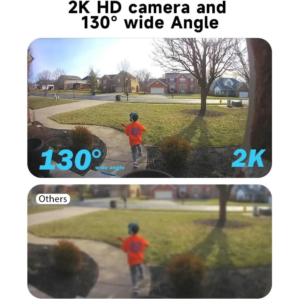 4pack wireless outdoor security cameras, 2k battery powered wifi indoor home camera with ai motion detection, siren alarm, color