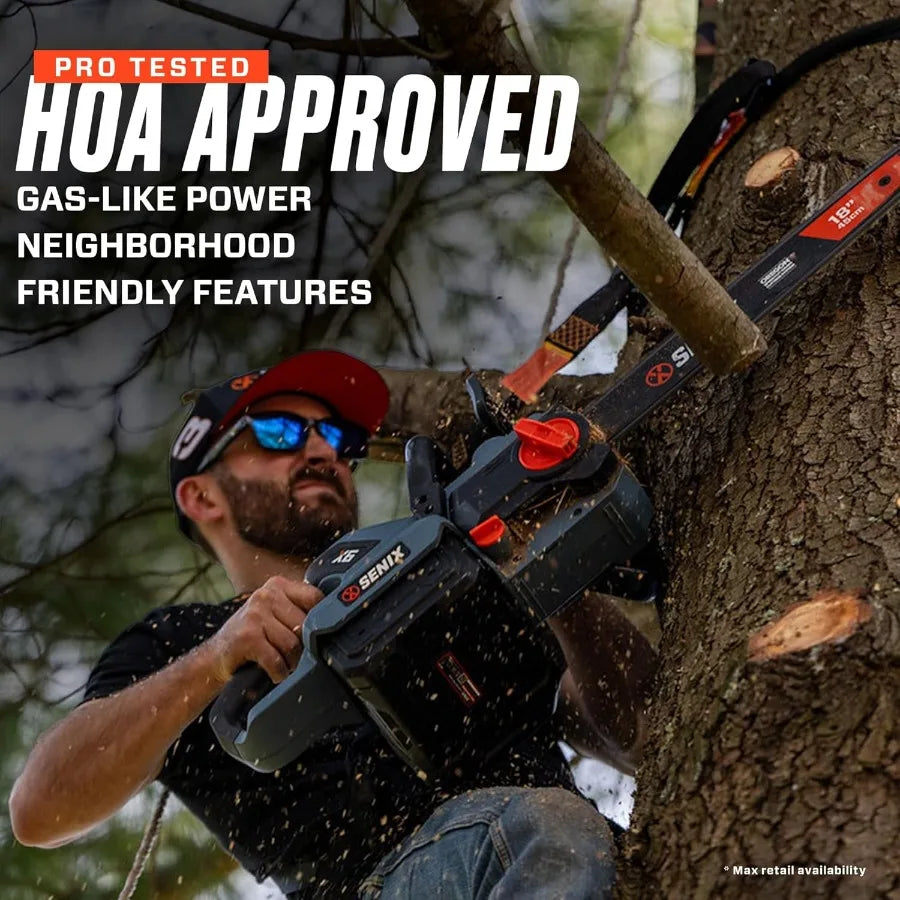 60V 18 Brushless Electric Cordless Chainsaw with 4Ah Battery and Charger for Efficient Tree Pruning and Branch Trimming in Gard