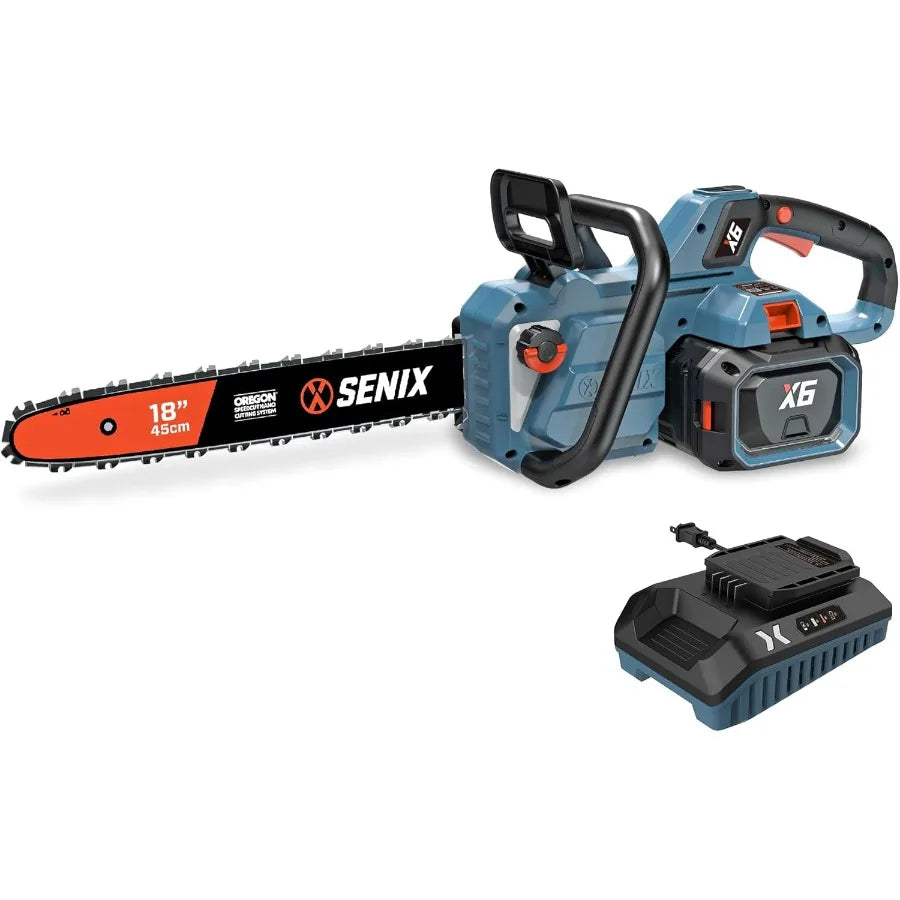 60V 18 Brushless Electric Cordless Chainsaw with 4Ah Battery and Charger for Efficient Tree Pruning and Branch Trimming in Gard