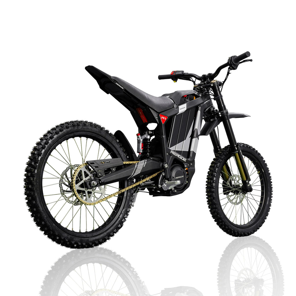 HEZZO 8000W Electric Dirt Bike 72v 35Ah Electric Bike Middrive Rerode R1 Ebike Off Road E Moto 53MPH 75 Miles Long Range 440NM
