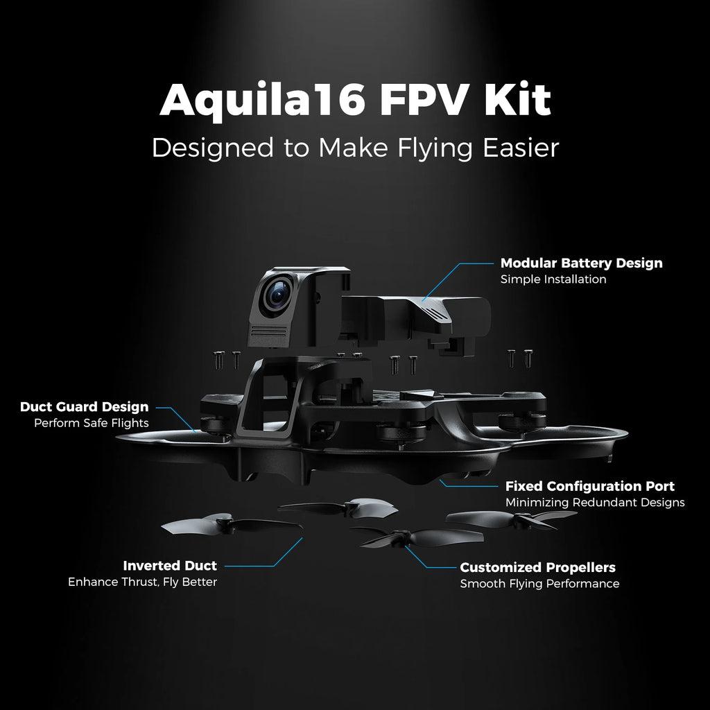 BETAFPV Aquila16 FPV Kit Brushless Racing Drone Professional Quadcopter Indoor Outdoor Camera Drone