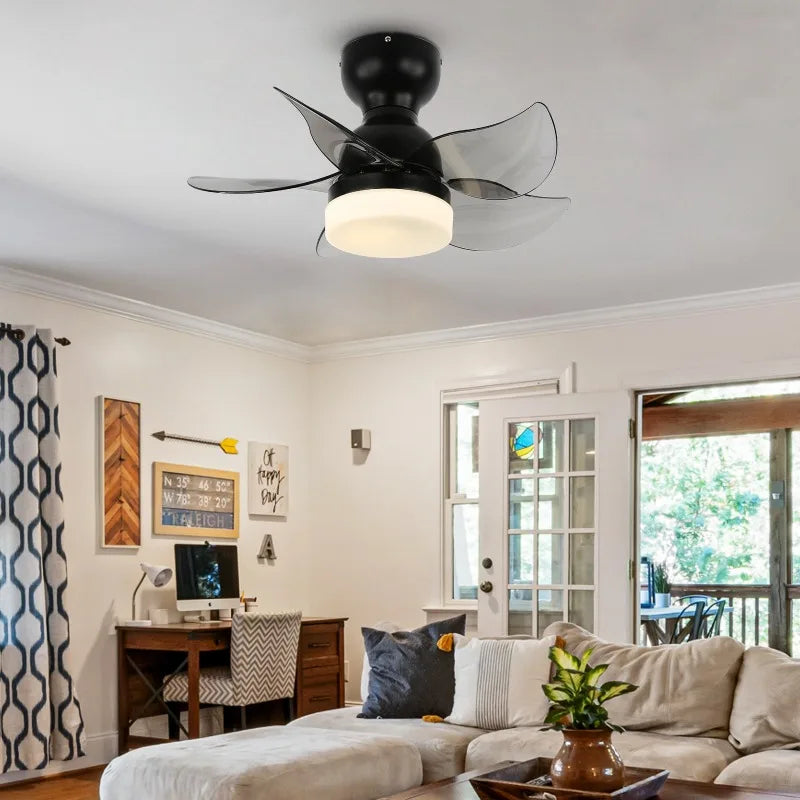 Ceiling Fan with Light and Remote Control LED Ceiling Fans with 3 Fan Blades for Indoor Bedroom Living Room Dining Room Kitchen